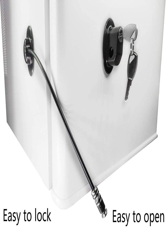 REZIPO 3 Pack Black Refrigerator Door Locks with 6 Keys, Key Locks for Fridge, Cabinet, File Drawer and More - Image 3
